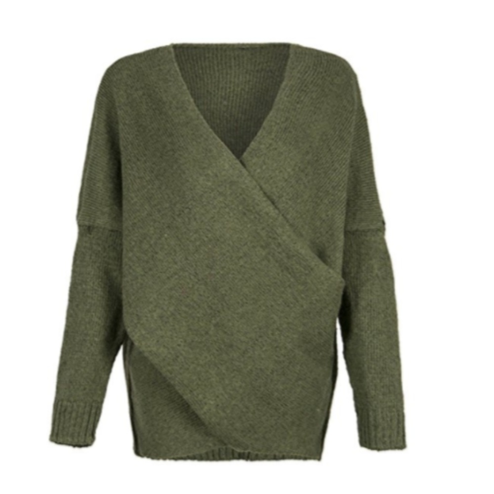 PALIN Cross Front Wool Sweater - Picture 2 of 6